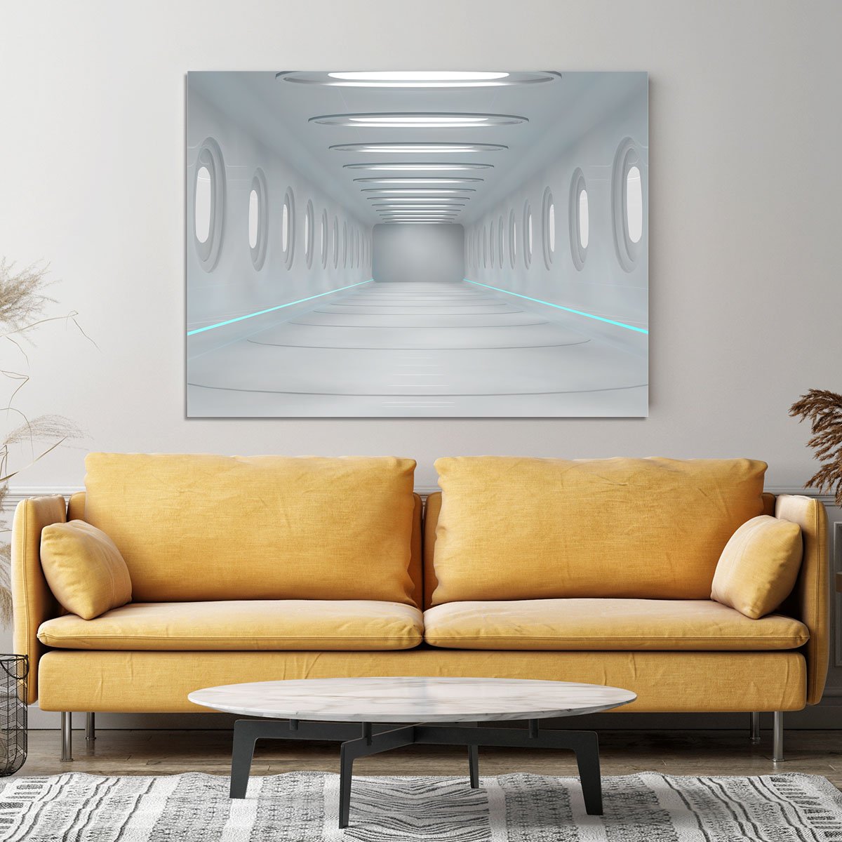 Futuristic interior Canvas Print or Poster