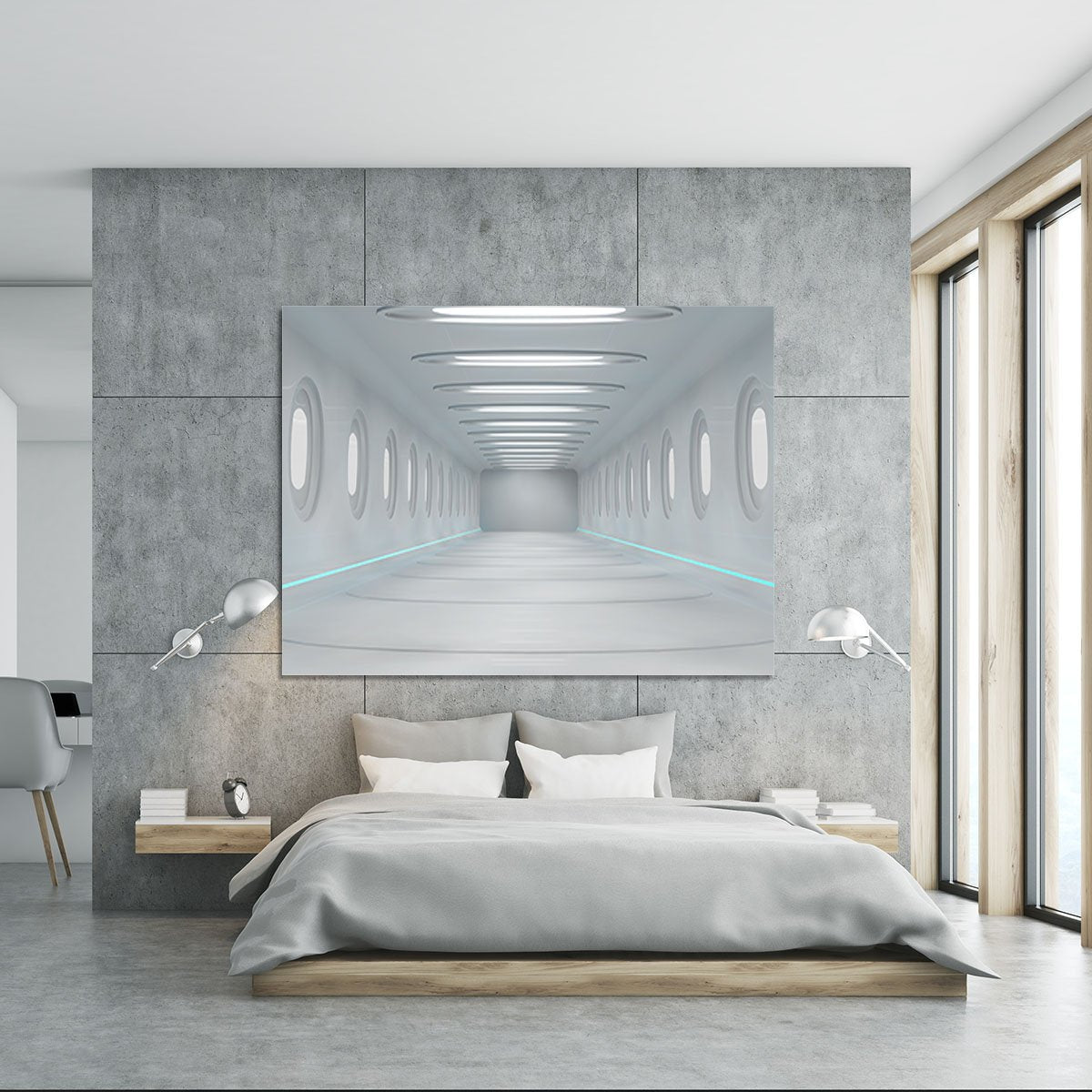 Futuristic interior Canvas Print or Poster