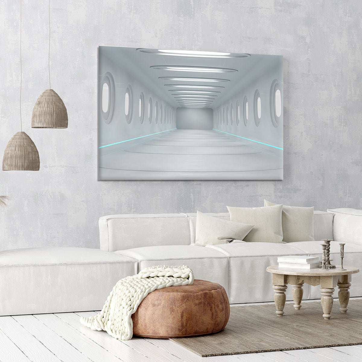 Futuristic interior Canvas Print or Poster
