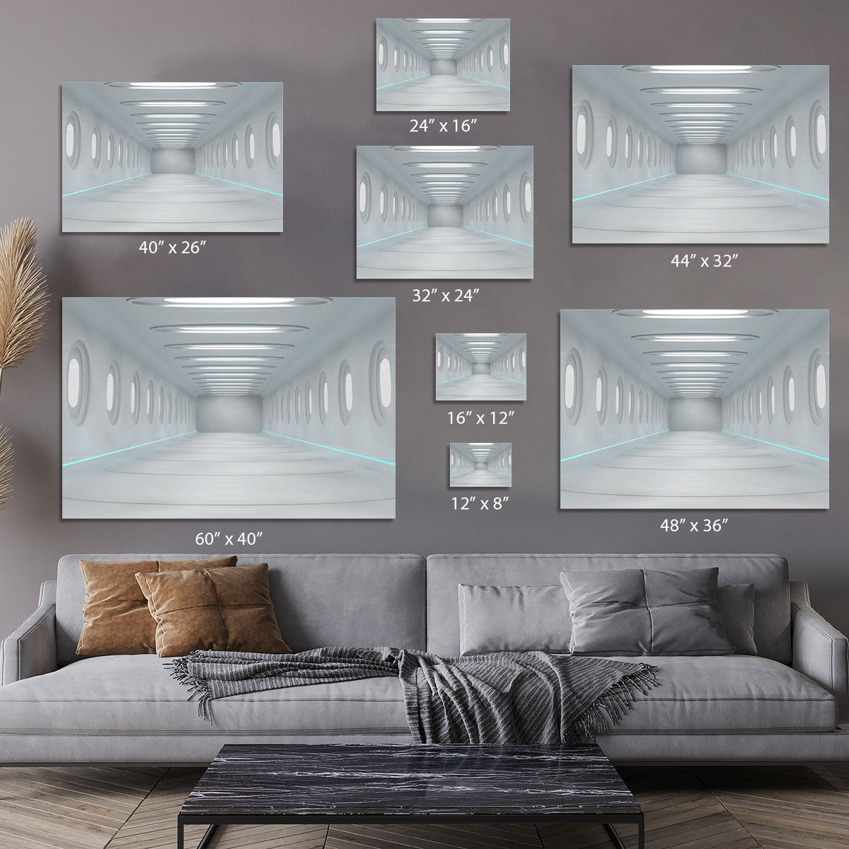 Futuristic interior Canvas Print or Poster