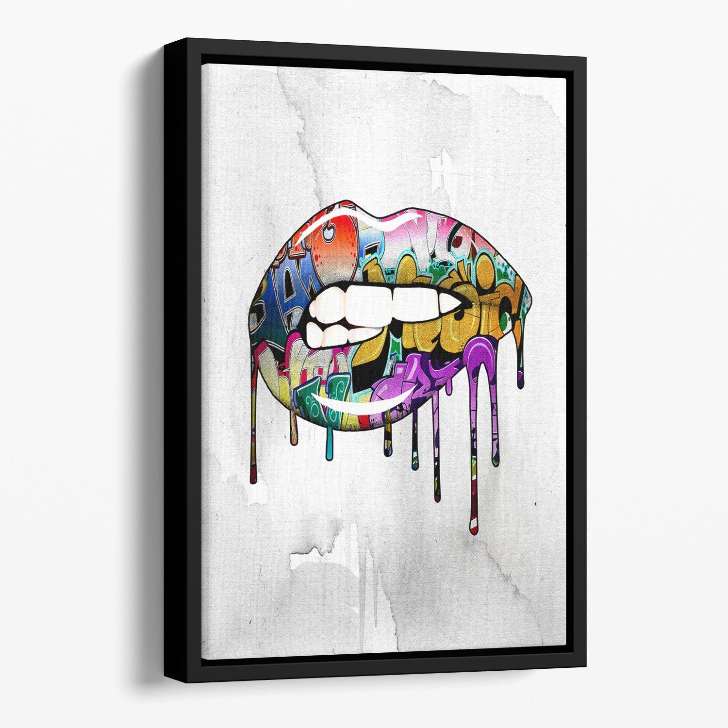 Graffiti Lips Canvas