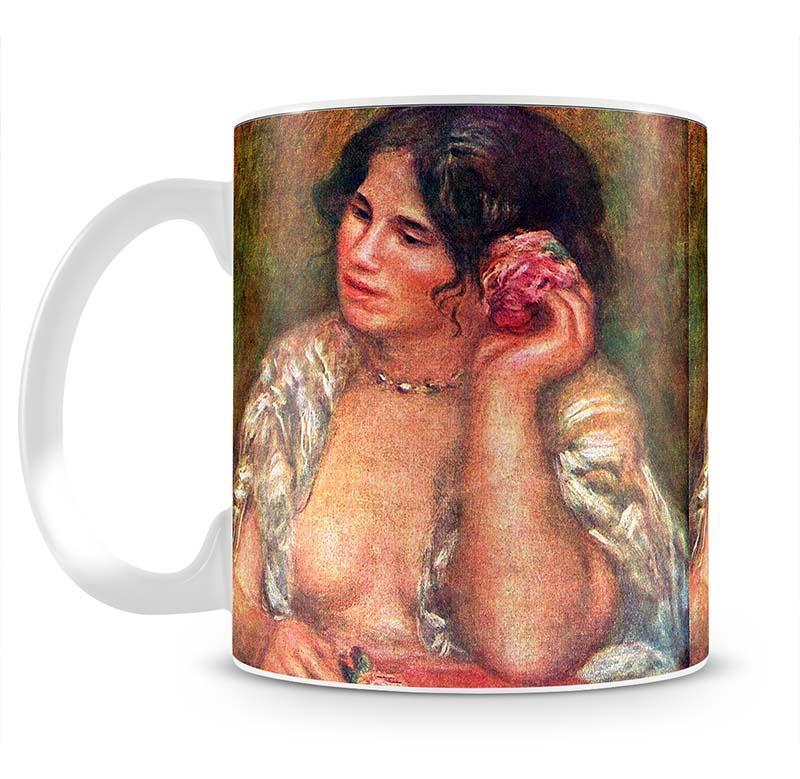 Gabriele with a rose by Renoir Mug - Canvas Art Rocks - 2