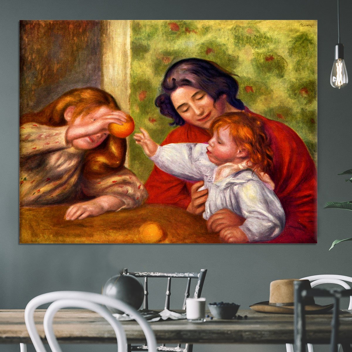 Gabrielle Jean and a girl by Renoir Canvas Print or Poster
