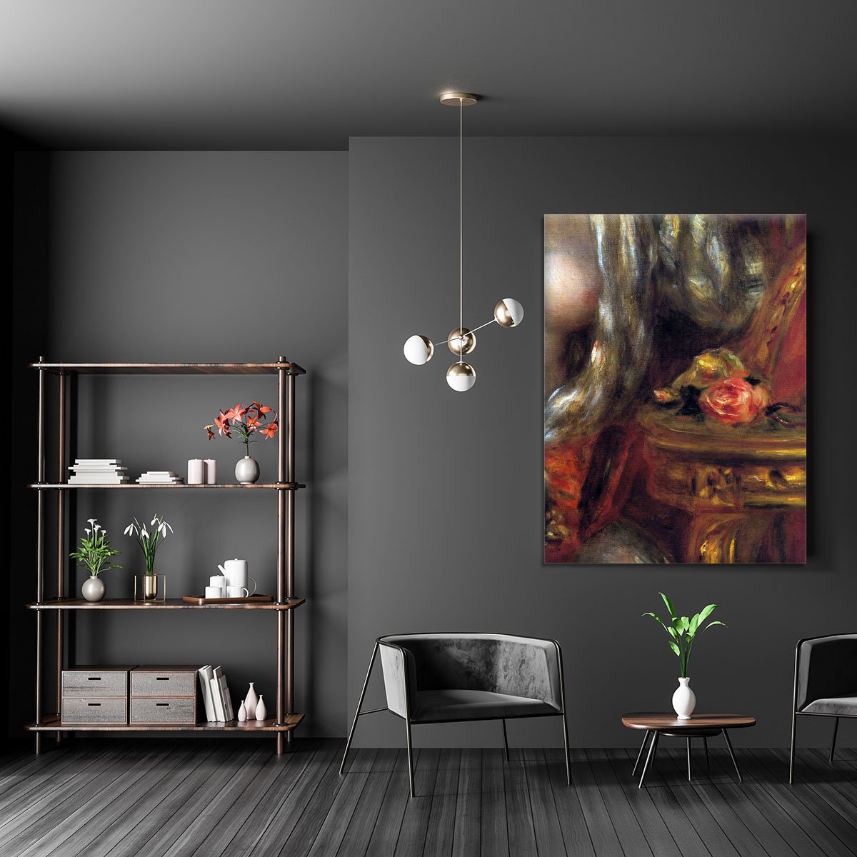 Gabrielle with jewels detail by Renoir Canvas Print or Poster