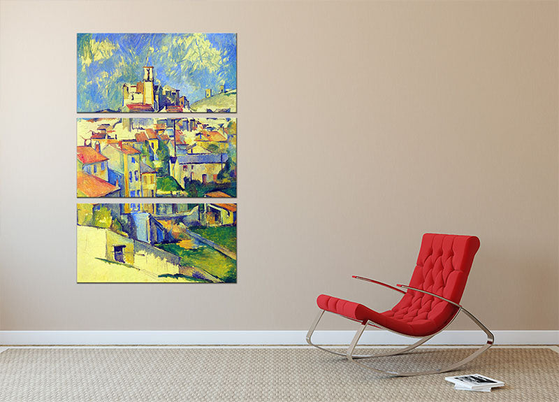 Gardanne by Cezanne 3 Split Panel Canvas Print - Canvas Art Rocks - 2