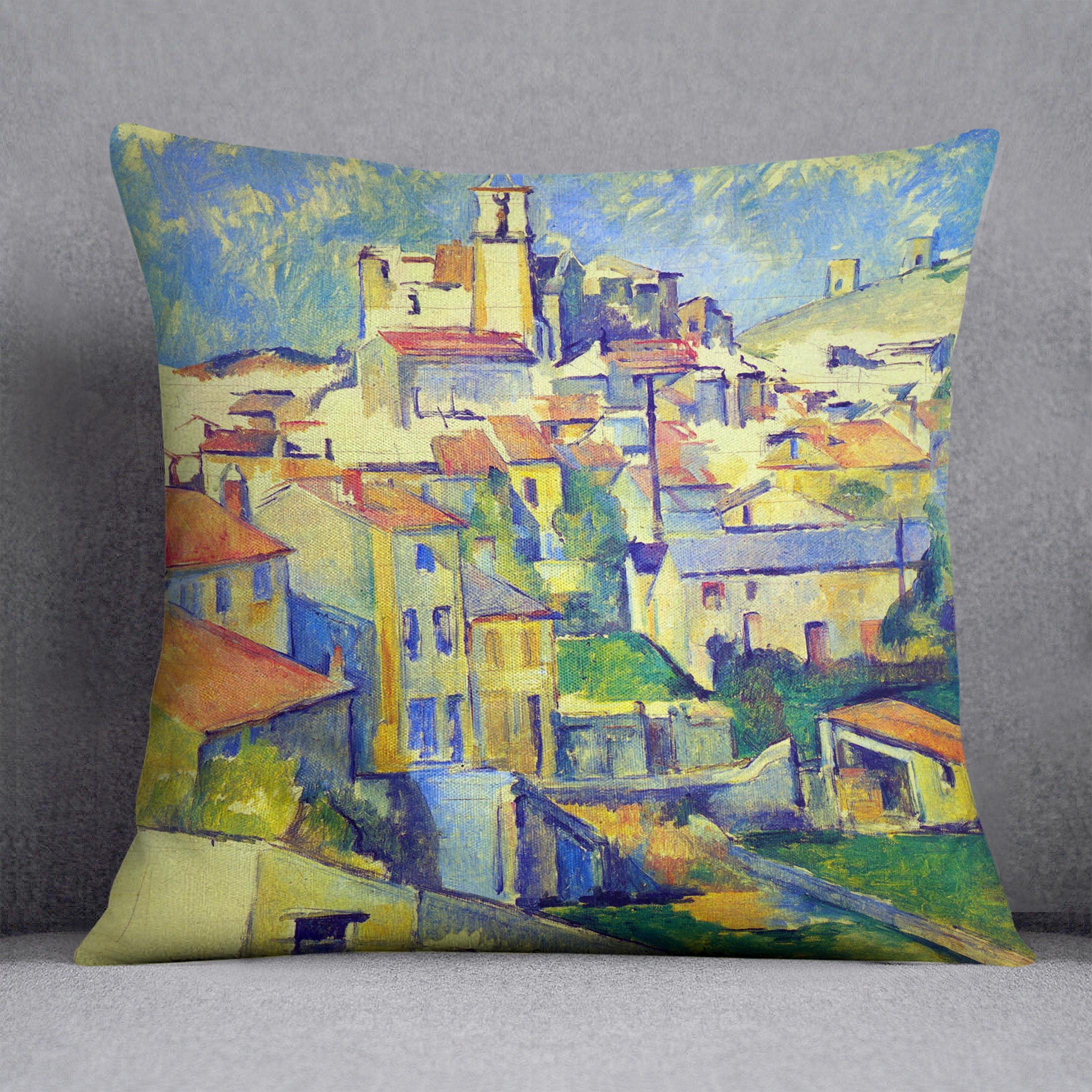 Gardanne by Cezanne Cushion - Canvas Art Rocks - 1