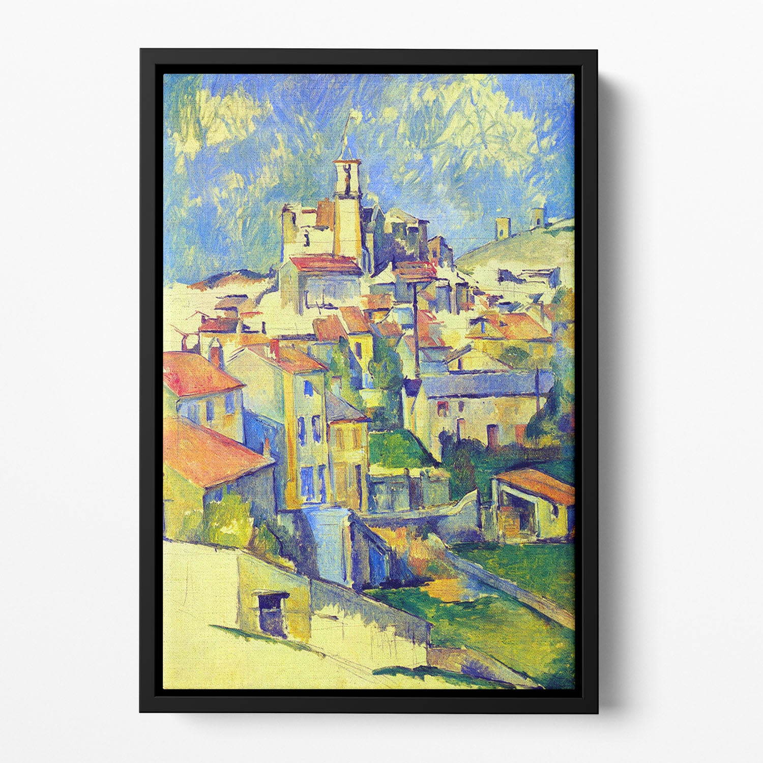 Gardanne by Cezanne Floating Framed Canvas - Canvas Art Rocks - 2