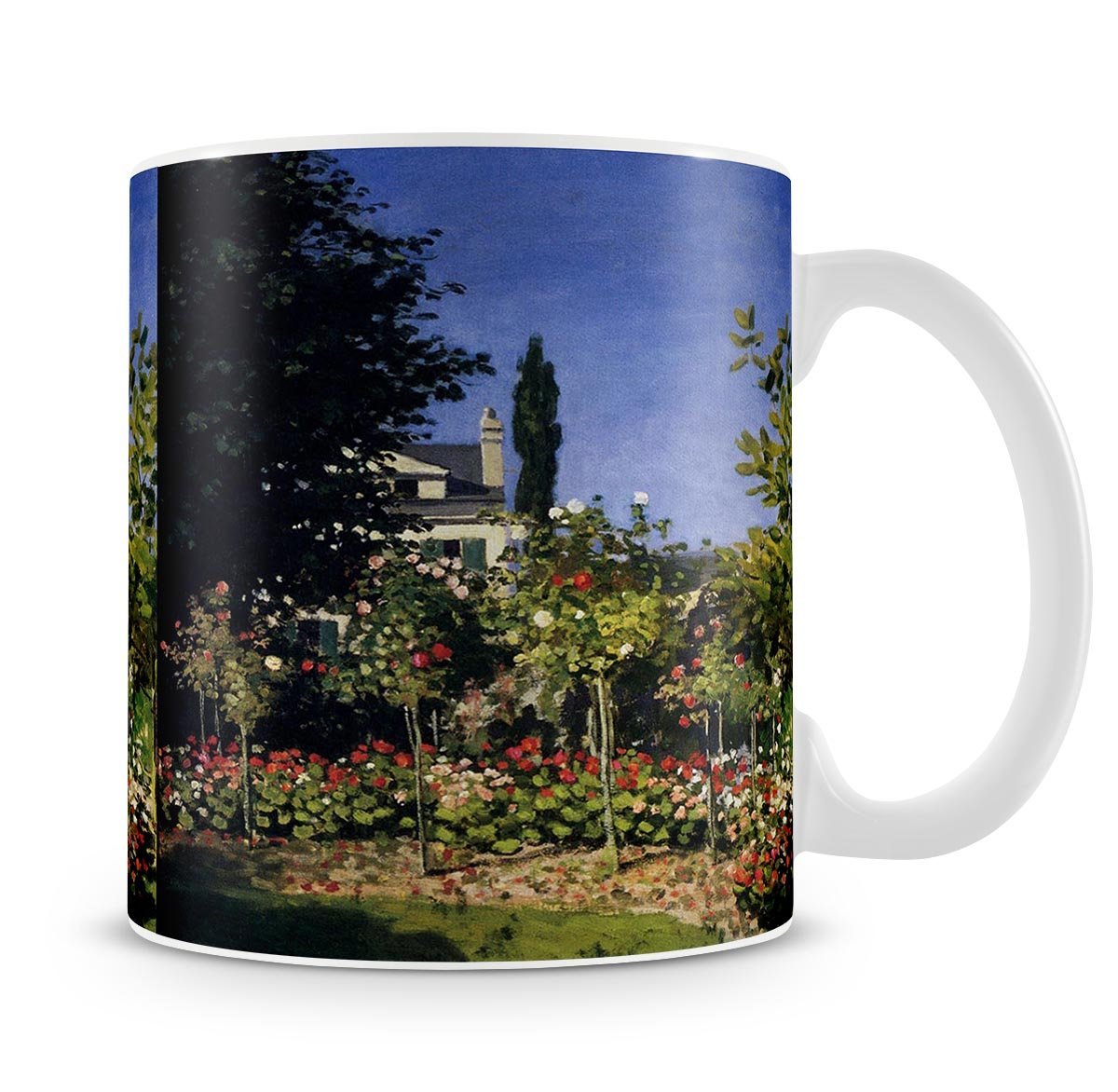 Garden In Flower At Sainte Adresse by Monet Mug - Canvas Art Rocks - 4