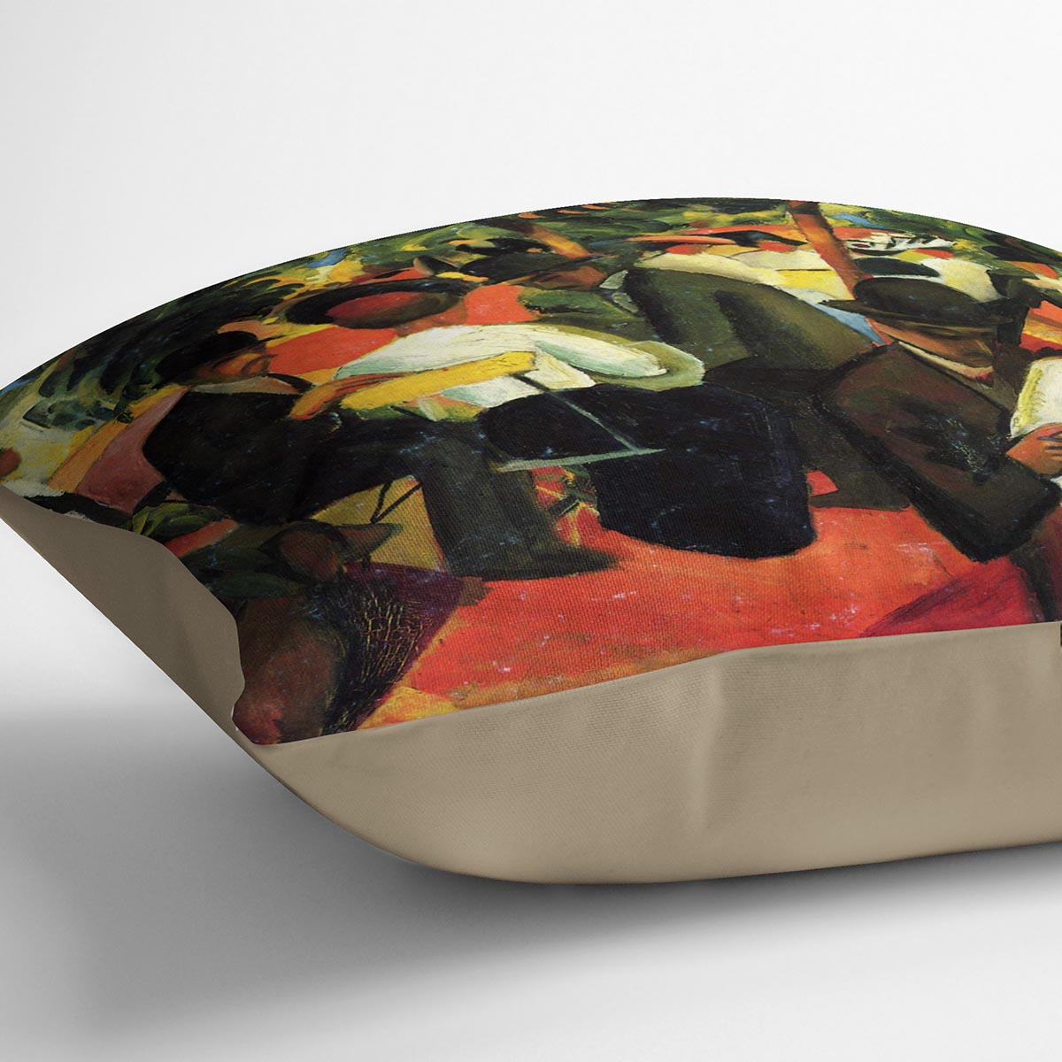 Garden Restaurant by Macke Cushion - Canvas Art Rocks - 2