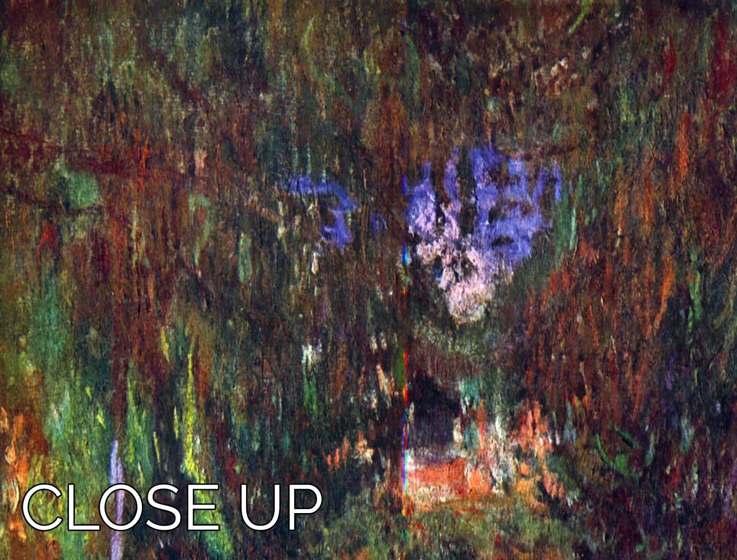 Garden at Giverny by Monet 3 Split Panel Canvas Print - Canvas Art Rocks - 3