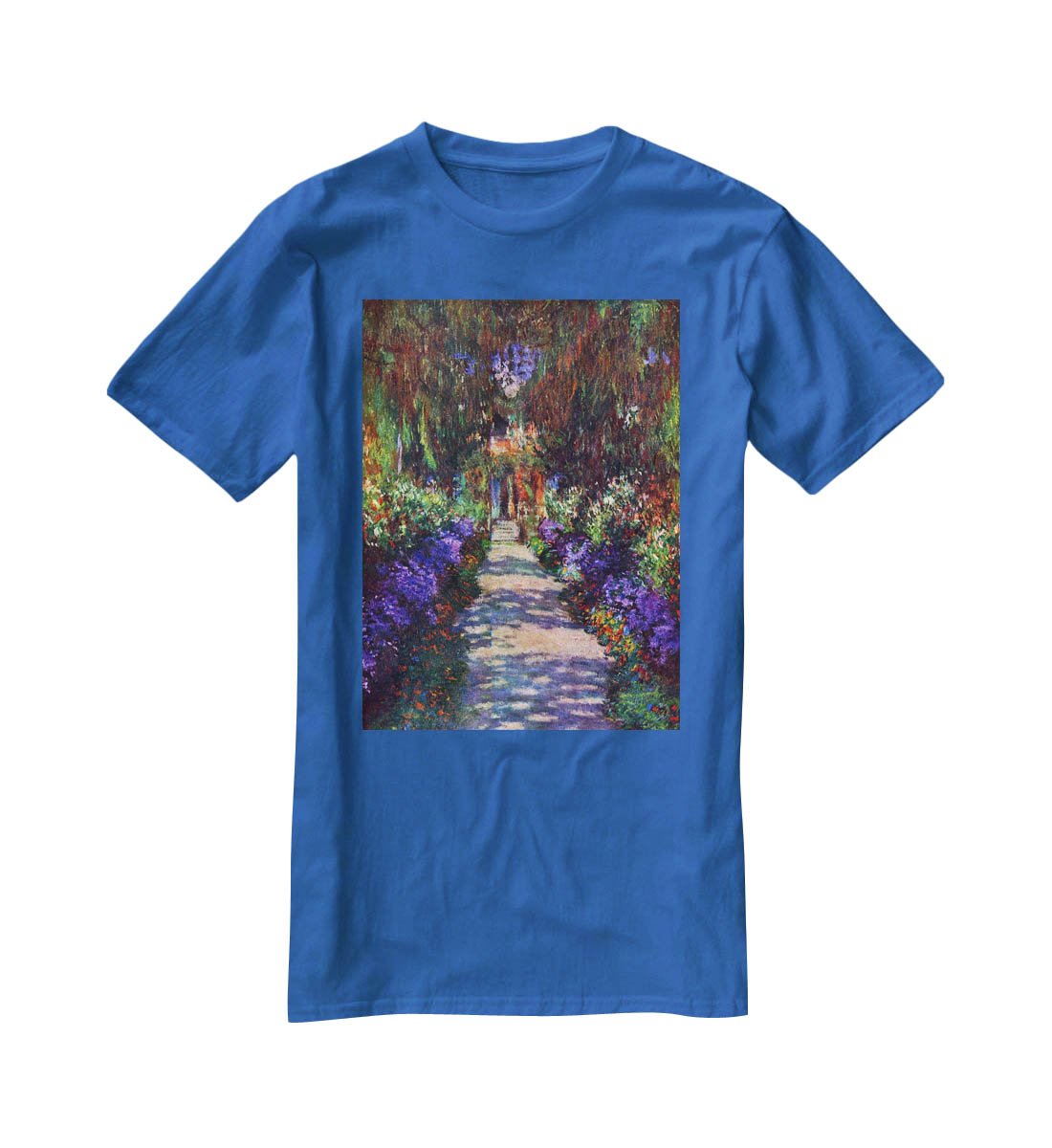 Garden at Giverny by Monet T-Shirt - Canvas Art Rocks - 2