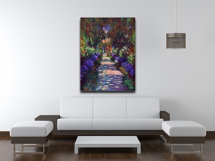 Garden at Giverny by Monet Canvas Print & Poster - Canvas Art Rocks - 4