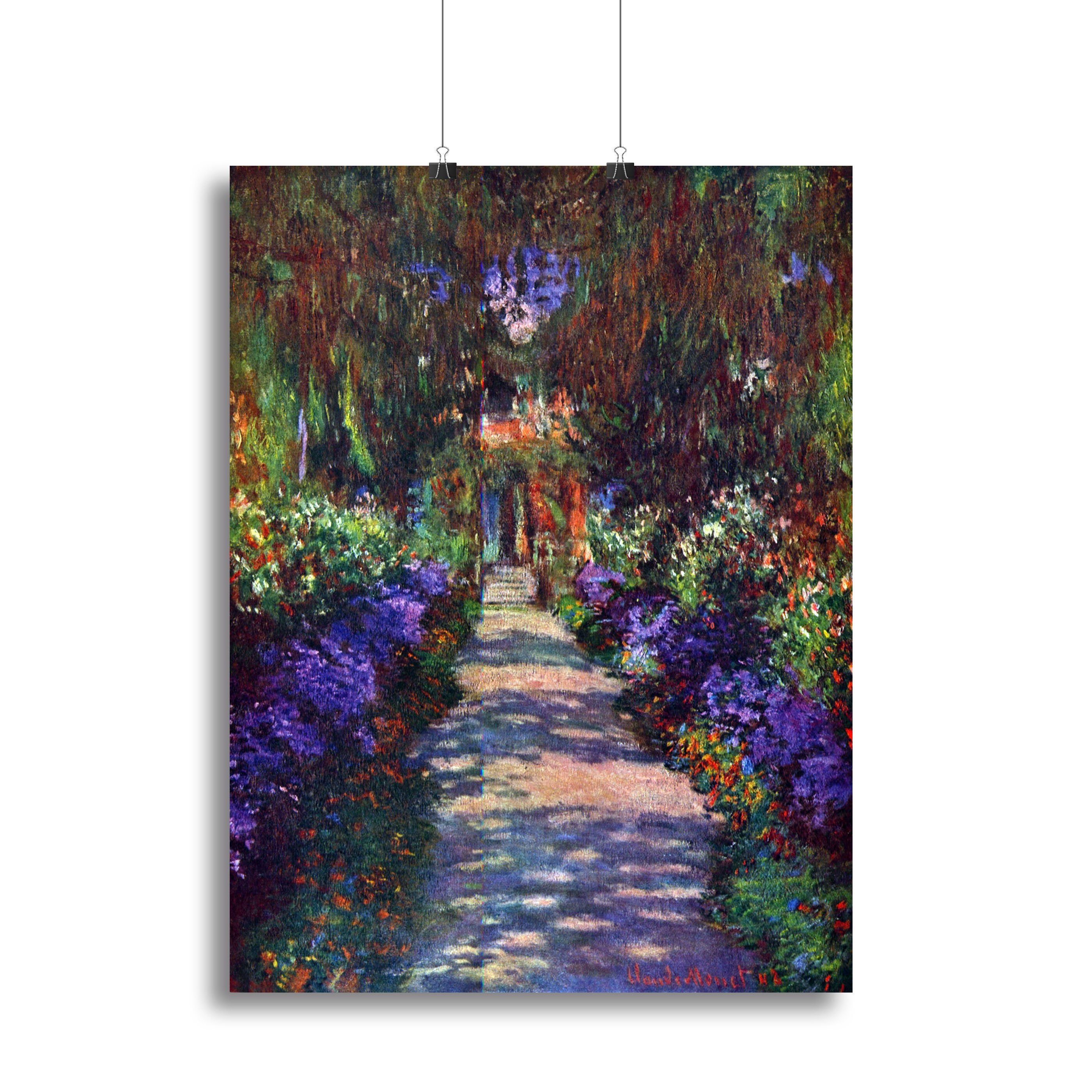 Garden at Giverny by Monet Canvas Print or Poster