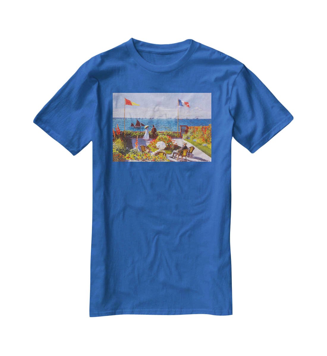 Garden at Sainte Adresse 2 by Monet T-Shirt - Canvas Art Rocks - 2