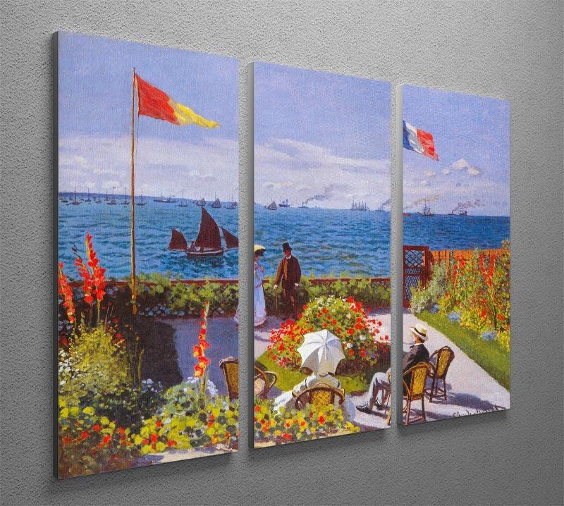 Garden at Sainte Adresse 2 by Monet Split Panel Canvas Print - Canvas Art Rocks - 4