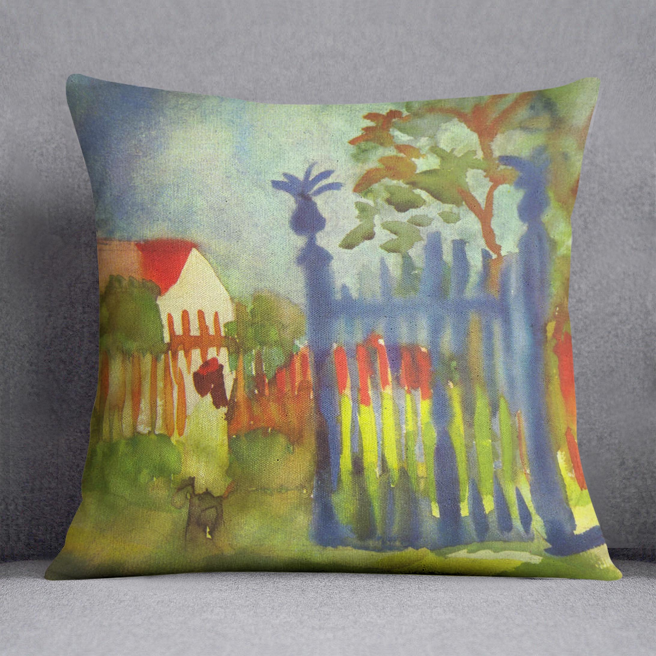 Garden gate by Macke Cushion - Canvas Art Rocks - 1