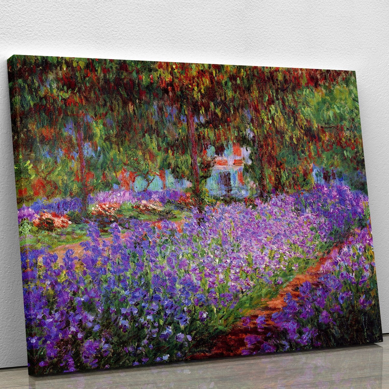 Garden in Giverny by Monet Canvas Print or Poster