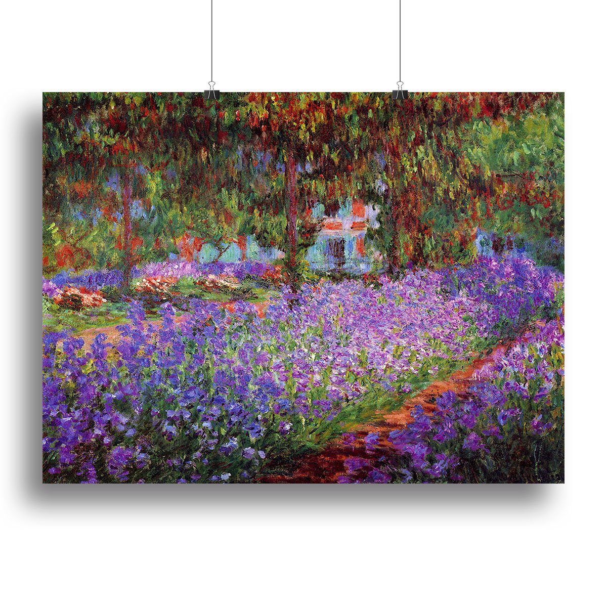 Garden in Giverny by Monet Canvas Print or Poster