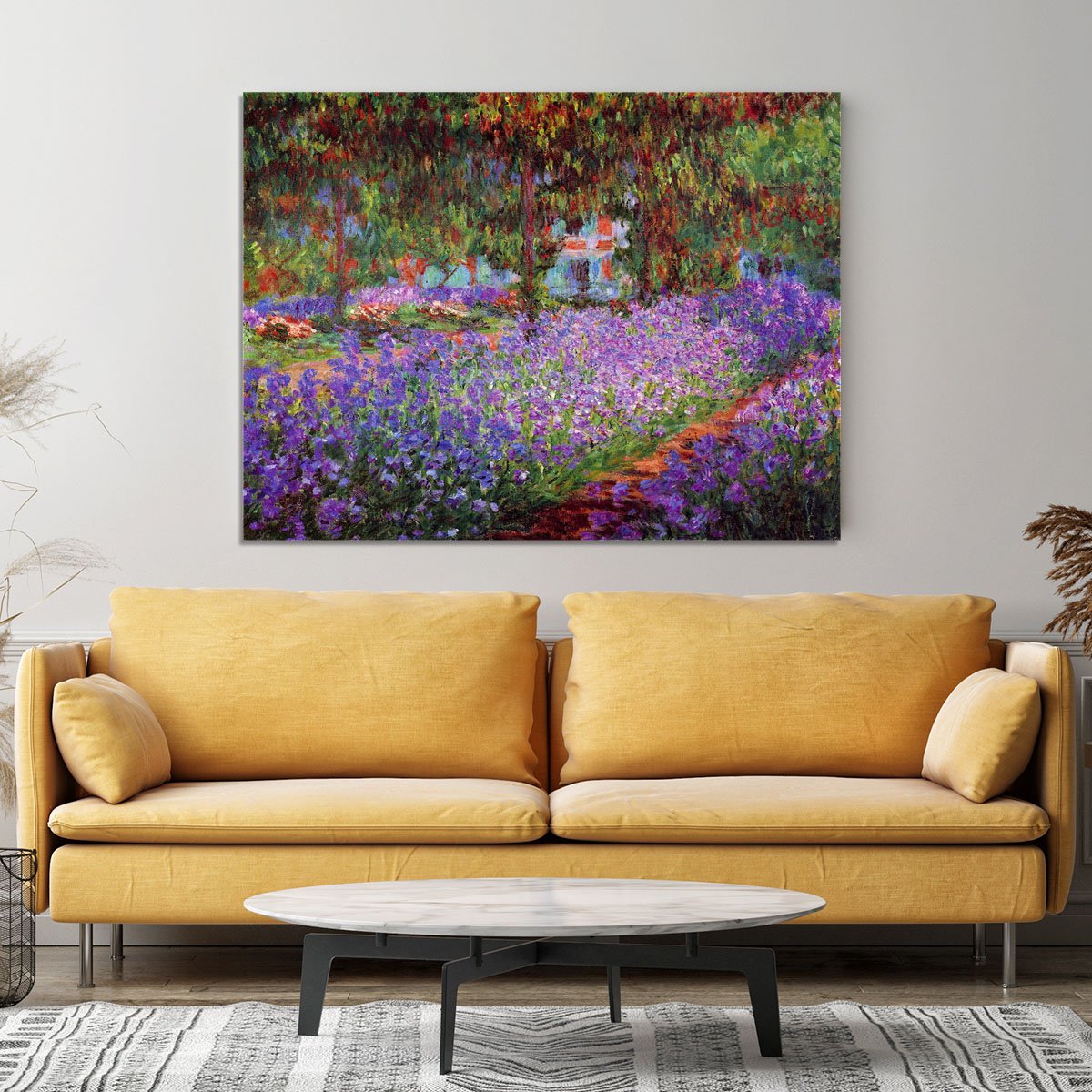 Garden in Giverny by Monet Canvas Print or Poster