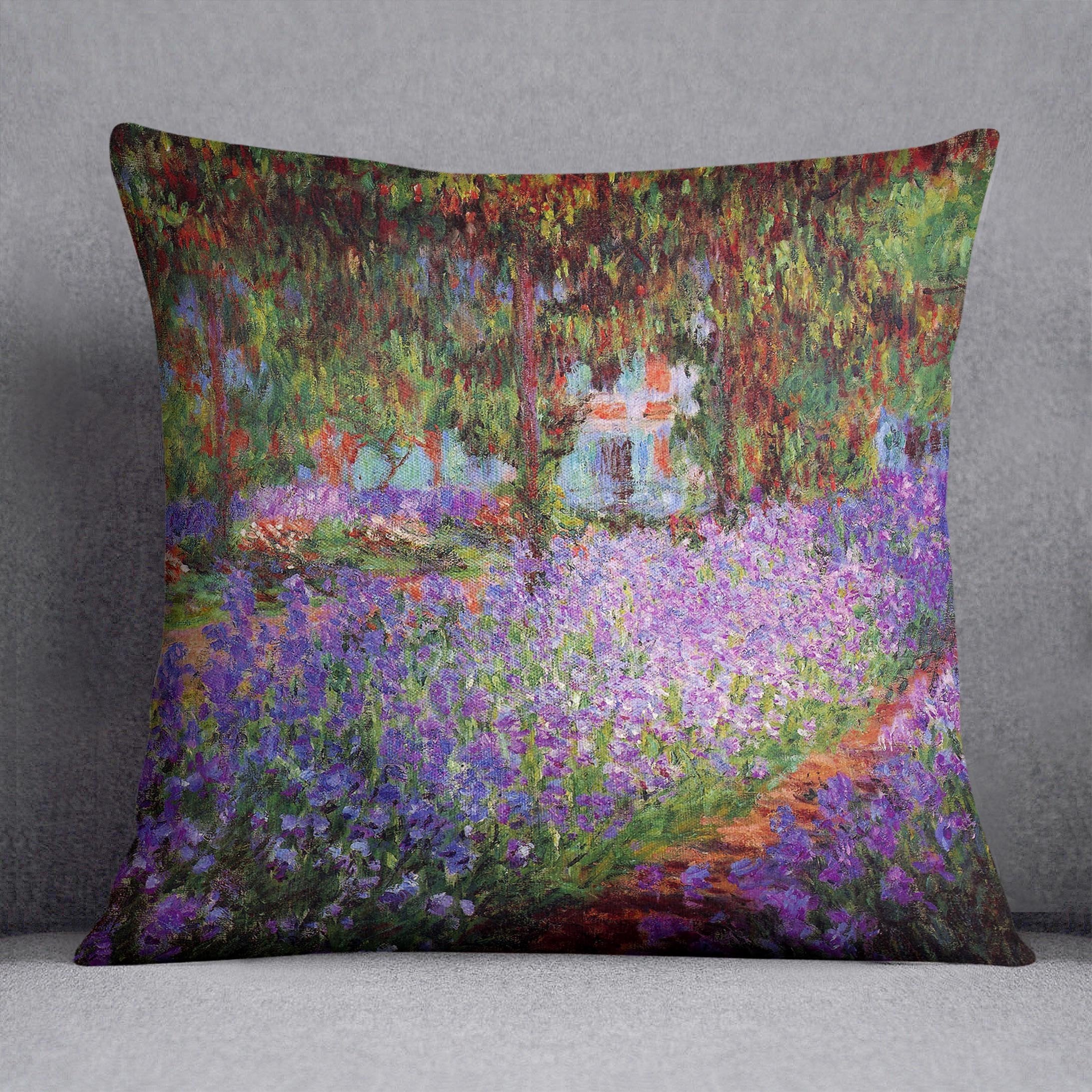 Garden in Giverny by Monet Throw Pillow