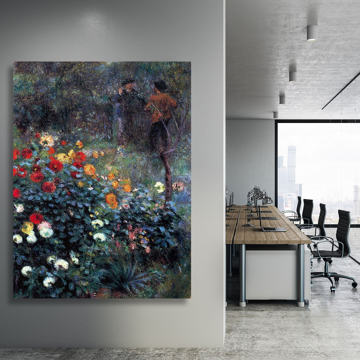 Garden in the street Cortot Montmartre by Renoir Canvas Print or Poster