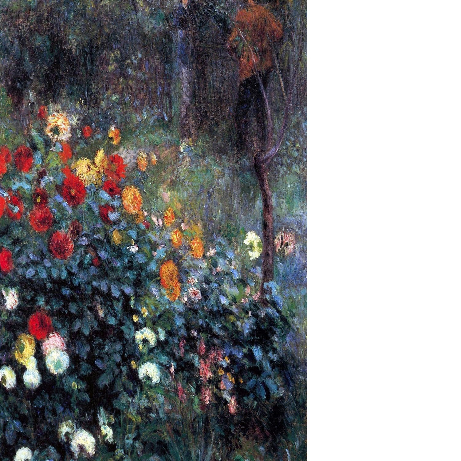 Garden in the street Cortot Montmartre by Renoir Floating Framed Canvas