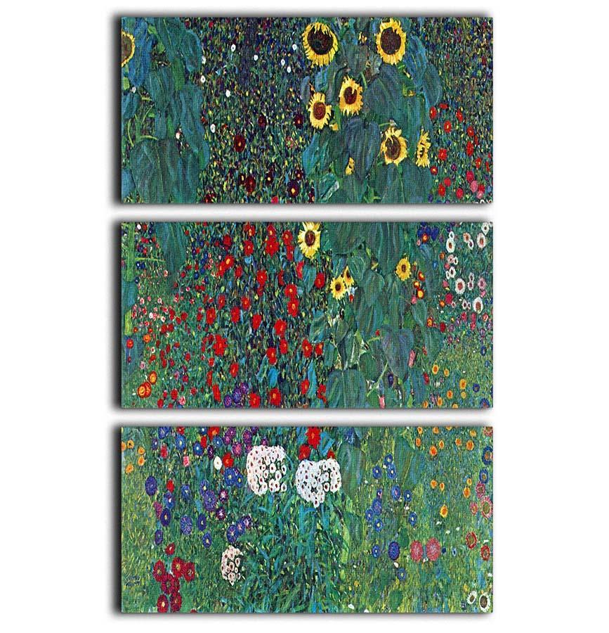 Garden with Crucifix 2 by Klimt 3 Split Panel Canvas Print - Canvas Art Rocks - 1