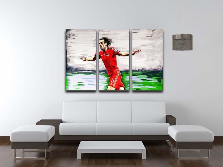 Gareth Bale 3 Split Panel Canvas Print - Canvas Art Rocks - 3