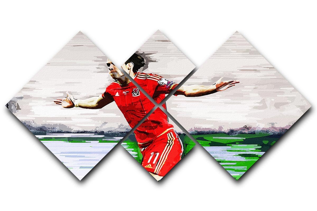 Gareth Bale 4 Square Multi Panel Canvas  - Canvas Art Rocks - 1