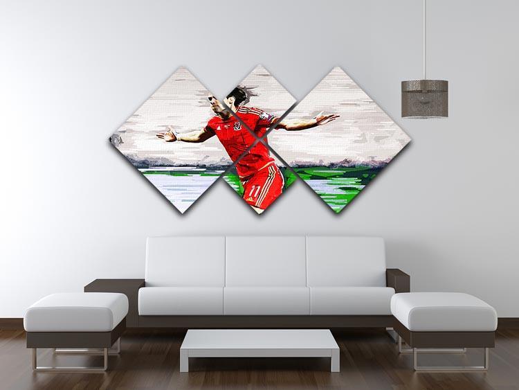 Gareth Bale 4 Square Multi Panel Canvas - Canvas Art Rocks - 3