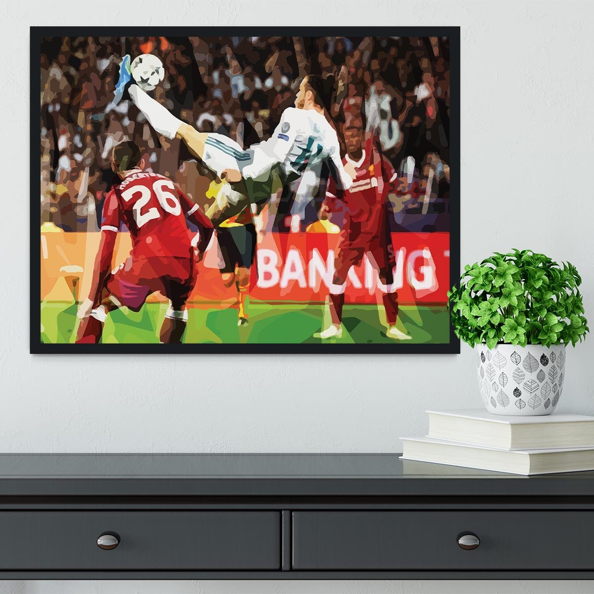 Gareth Bale Overhead Kick Framed Print - Canvas Art Rocks - 2