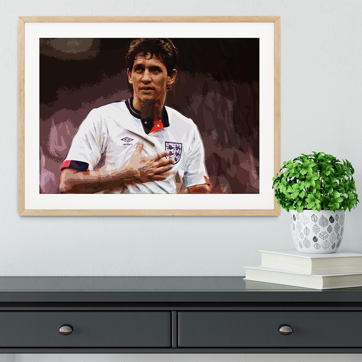 Gary Lineker England Framed Print - Canvas Art Rocks - 3