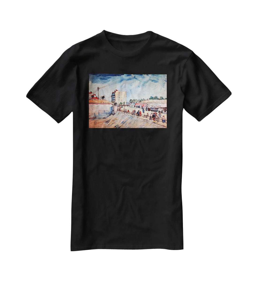 Gate in the Paris Ramparts by Van Gogh T-Shirt - Canvas Art Rocks - 1