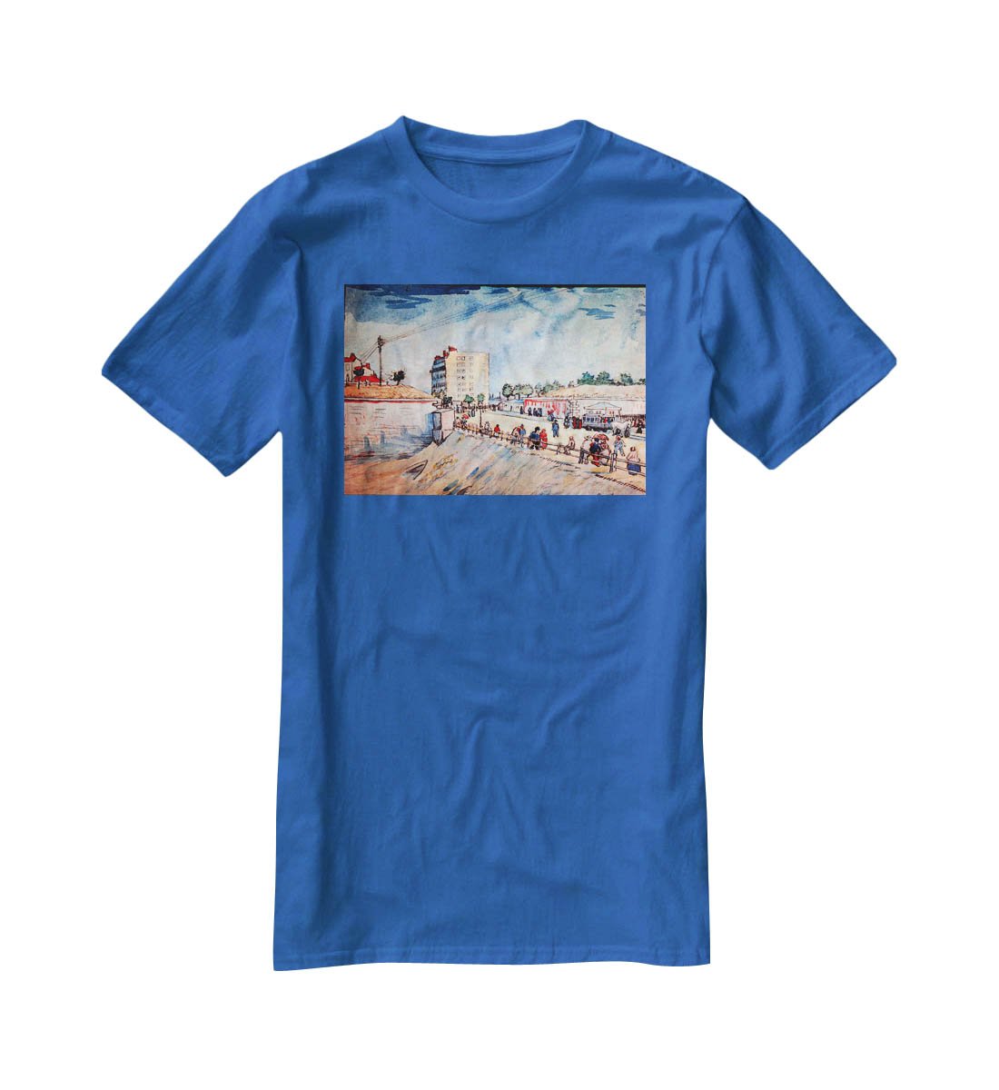 Gate in the Paris Ramparts by Van Gogh T-Shirt - Canvas Art Rocks - 2