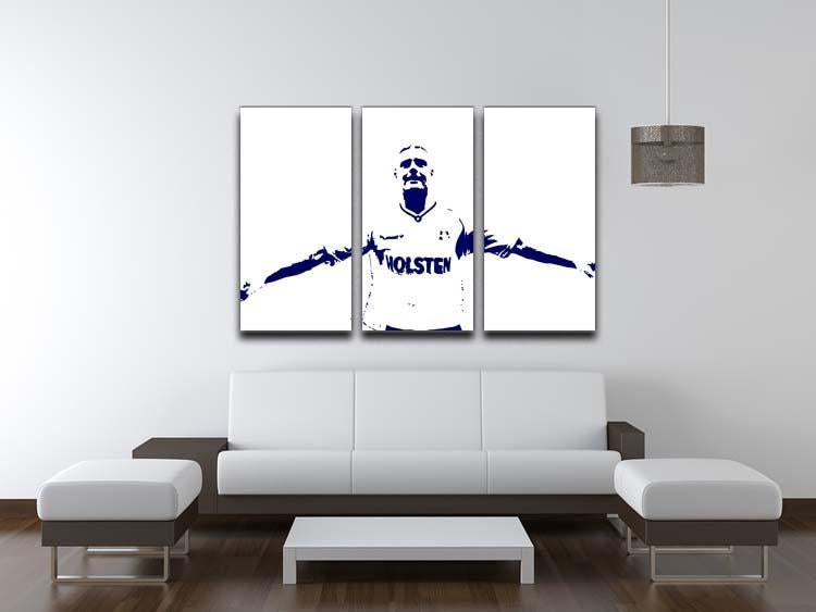 Gazza 3 Split Panel Canvas Print - Canvas Art Rocks - 3