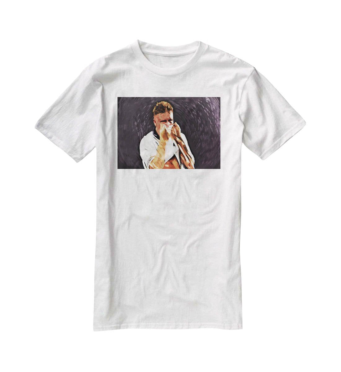 Gazza Tears at Italia '90 T-Shirt - Canvas Art Rocks - 5