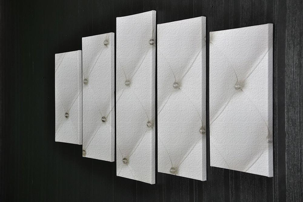 Genuine leather upholstery 5 Split Panel Canvas  - Canvas Art Rocks - 2