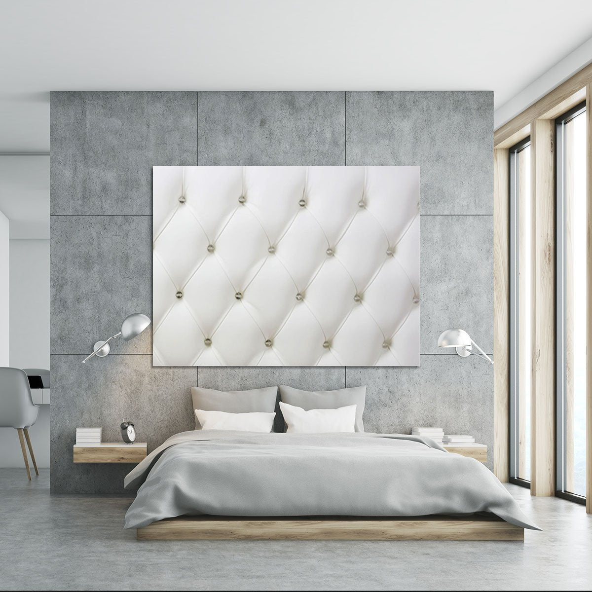 Genuine leather upholstery Canvas Print or Poster