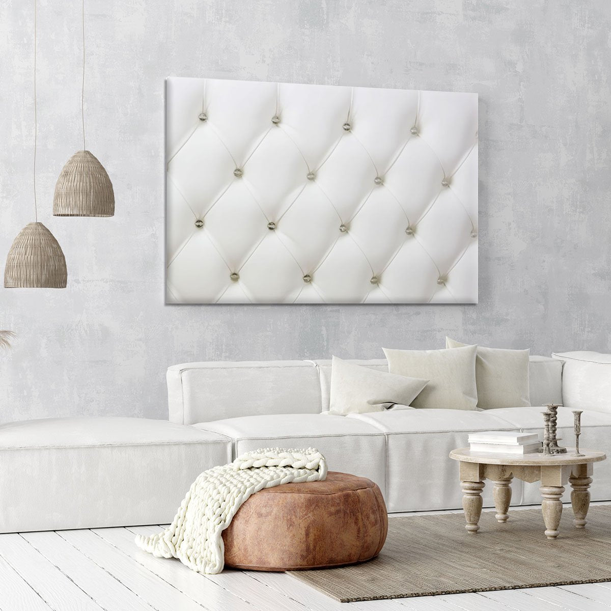 Genuine leather upholstery Canvas Print or Poster