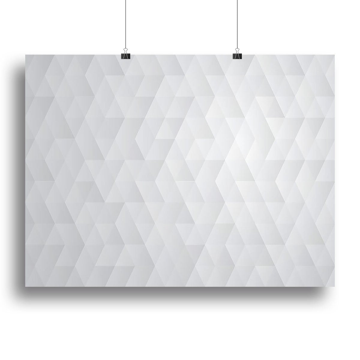 Geometric style abstract grey Canvas Print or Poster