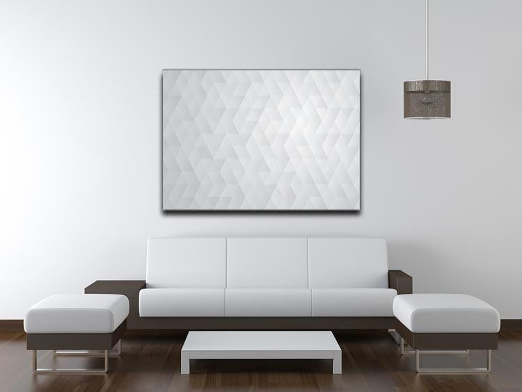 Geometric style abstract grey Canvas Print or Poster - Canvas Art Rocks - 4