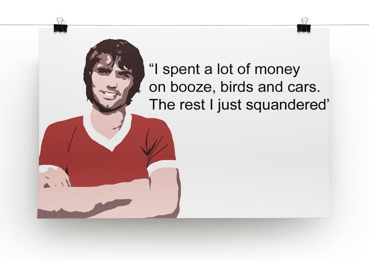 George Best Booze Birds and Cars Print - Canvas Art Rocks - 2