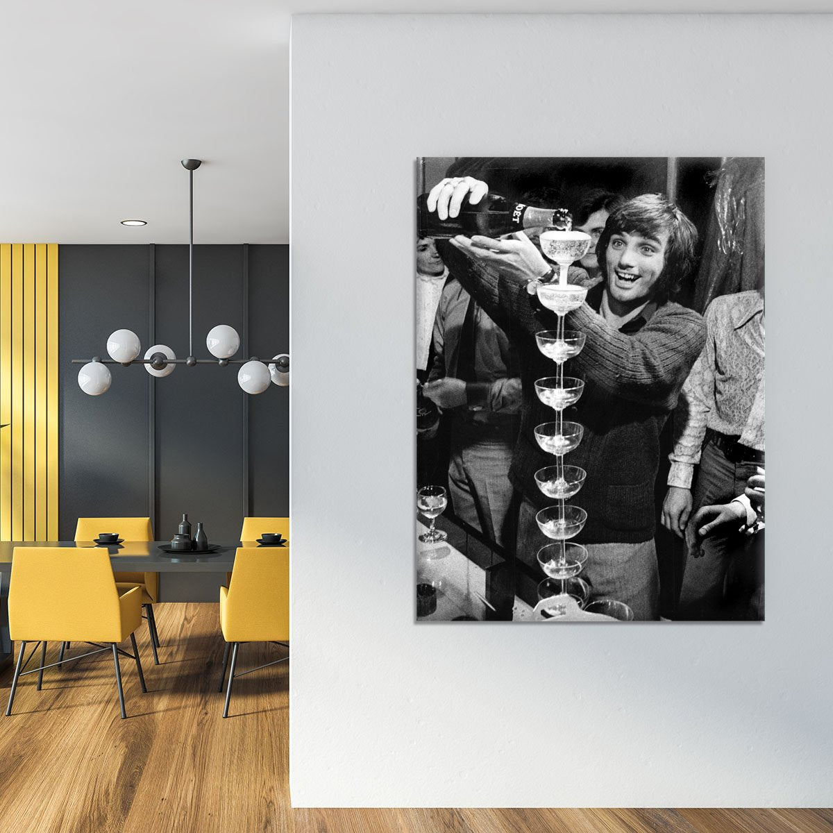 George Best pouring champagne Canvas Print or Poster