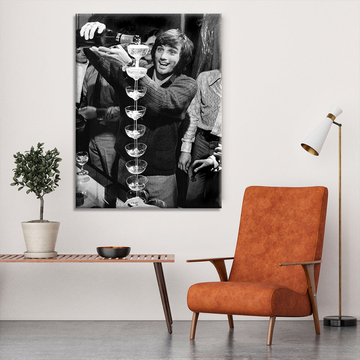 George Best pouring champagne Canvas Print or Poster