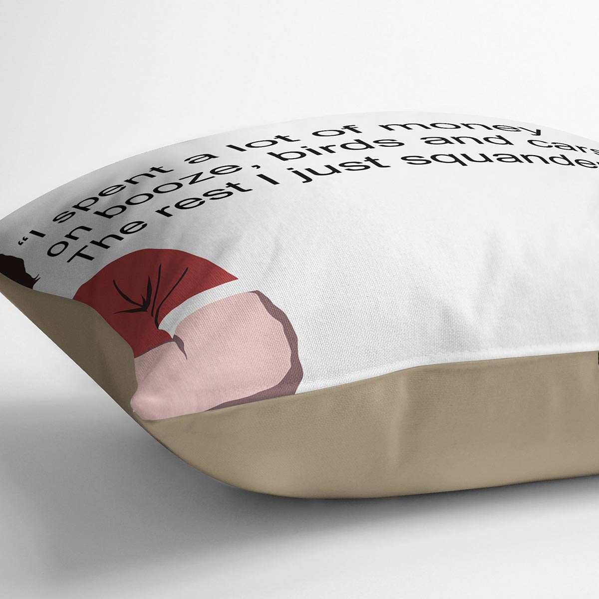 George Best Booze Birds and Cars Cushion