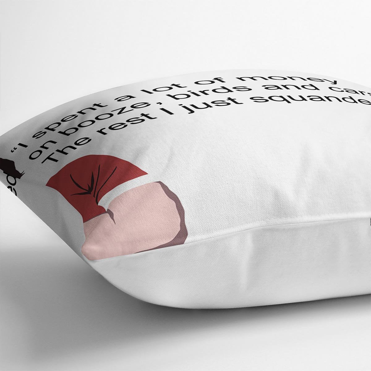 George Best Booze Birds and Cars Cushion