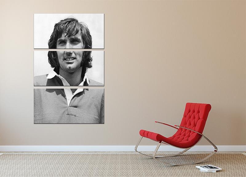 George Best Icon 3 Split Panel Canvas Print - Canvas Art Rocks - 2