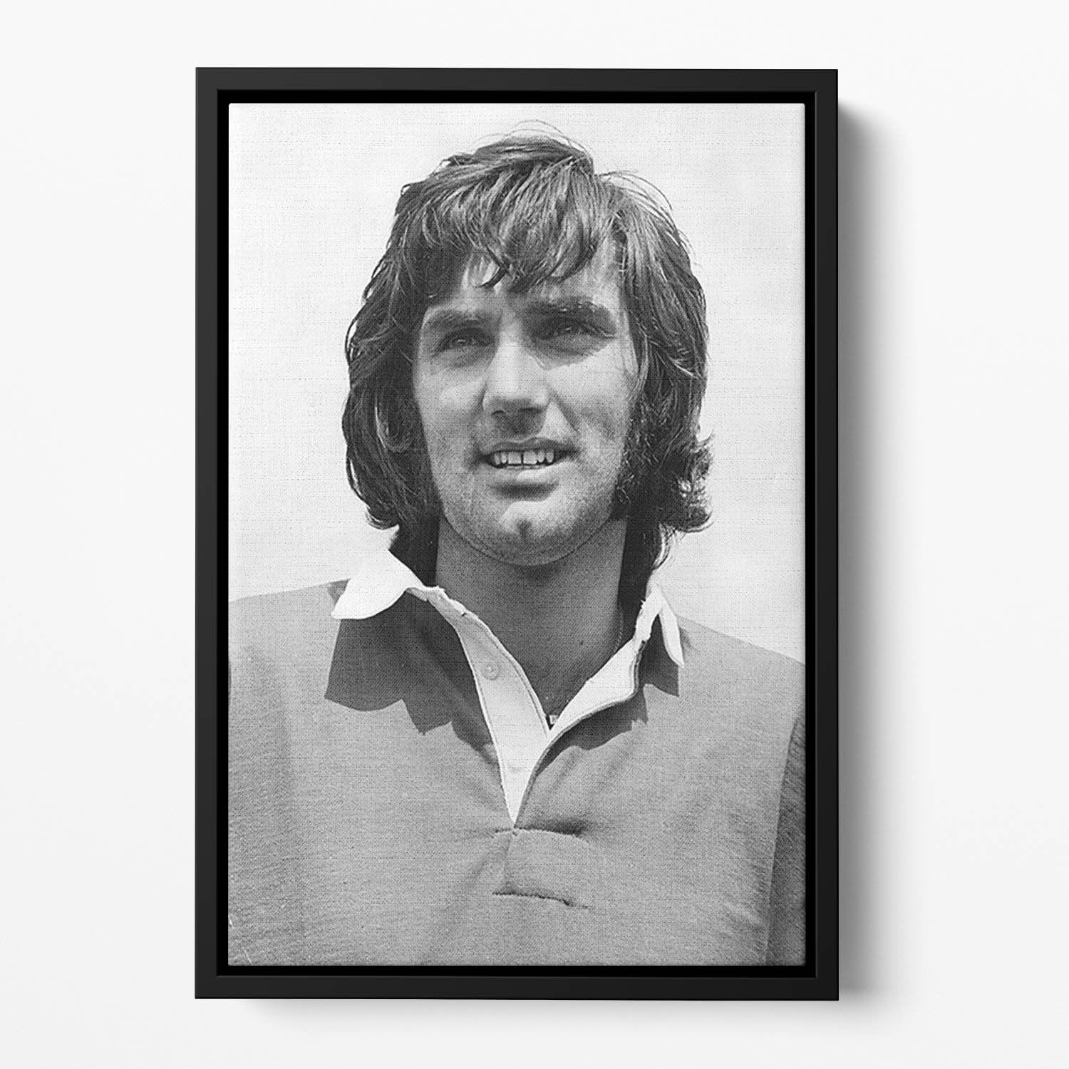 George Best Icon Floating Framed Canvas