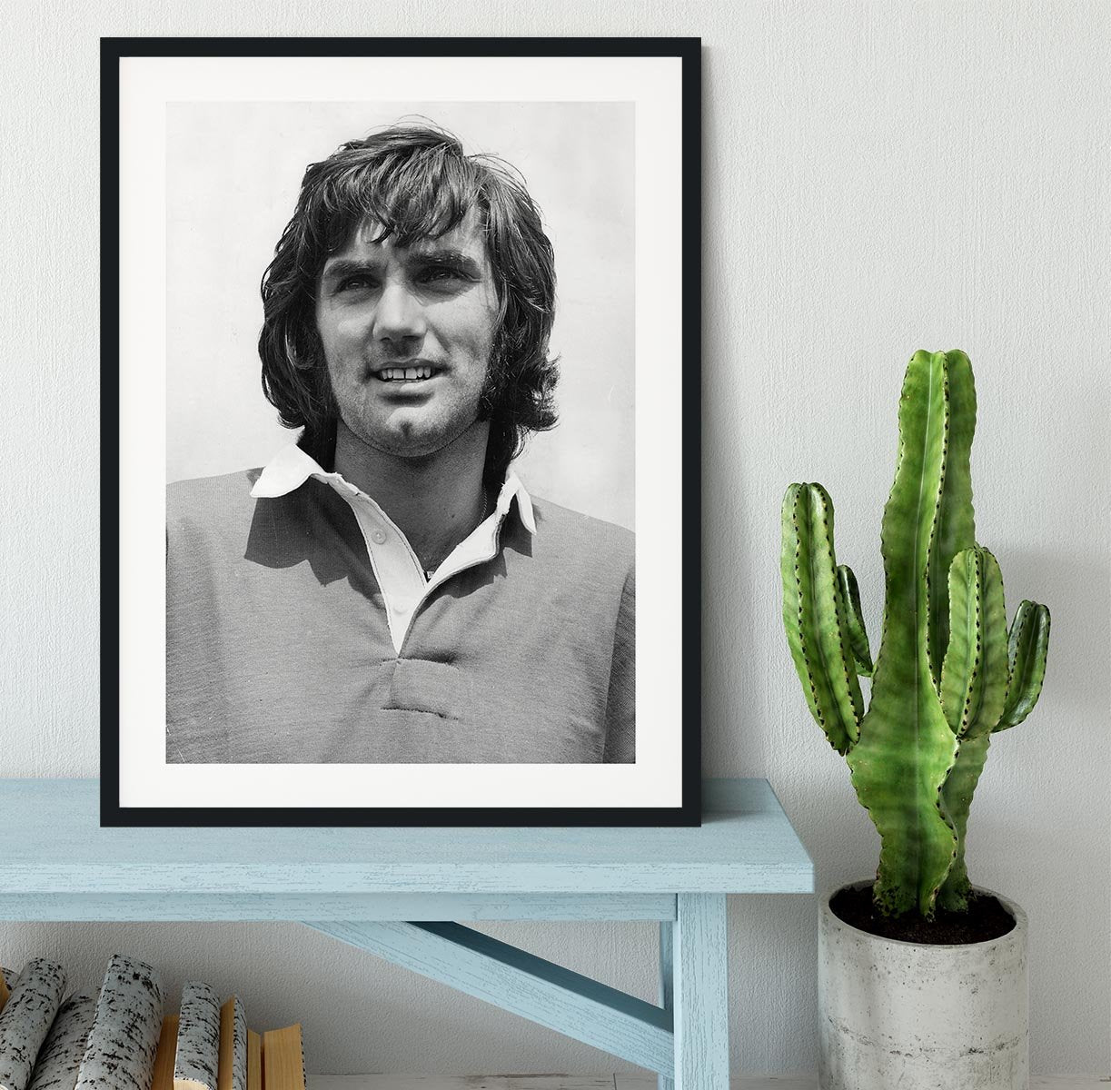 George Best Icon Framed Print - Canvas Art Rocks - 1