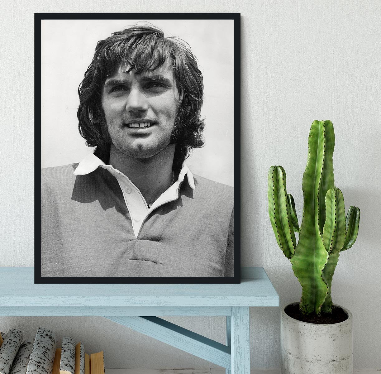 George Best Icon Framed Print - Canvas Art Rocks - 2